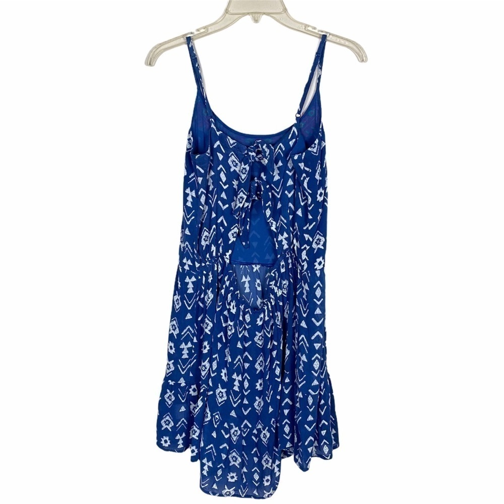 Kiwi Blue Tie Back Summer Dress Sundress L Brand New - Picture 3 of 9